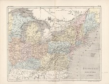 New England, Mid-Atlantic and Midwest Map By Adolphe Hippolyte Dufour