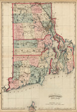 New England Map By Asher  &  Adams