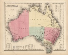 Australia & Oceania and Australia Map By Joseph Hutchins Colton