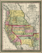 Southwest, Rocky Mountains and California Map By Thomas, Cowperthwait & Co.