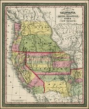 Southwest, Rocky Mountains and California Map By Thomas, Cowperthwait & Co.