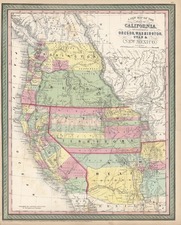 Southwest, Rocky Mountains and California Map By Charles Desilver