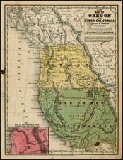 Southwest and California Map By Samuel Augustus Mitchell