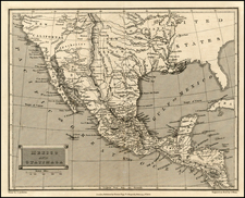 Texas, Southwest, Rocky Mountains and California Map By Thomas Tegg