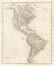 Texas, South America and America Map By John Arrowsmith