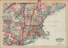 New England and Canada Map By Asher  &  Adams