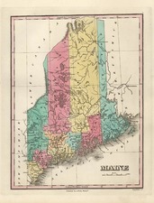 New England Map By Anthony Finley