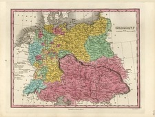 Europe, Austria, Poland, Hungary and Germany Map By Anthony Finley