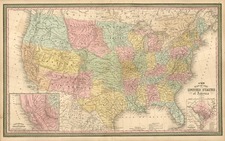 United States and California Map By Thomas, Cowperthwait & Co.