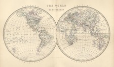 World and World Map By W. & A.K. Johnston