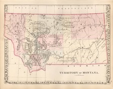 Plains and Rocky Mountains Map By Samuel Augustus Mitchell Jr.