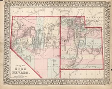 Southwest and California Map By Samuel Augustus Mitchell Jr.