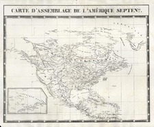 North America Map By Philippe Marie Vandermaelen