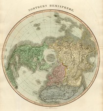 World, Northern Hemisphere, Polar Maps, Alaska and North America Map By John Thomson