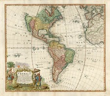 World, Western Hemisphere, South America and America Map By Homann Heirs