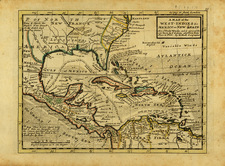 South, Southeast and Caribbean Map By Herman Moll