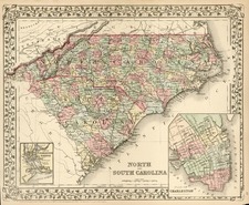 Southeast Map By Samuel Augustus Mitchell Jr.