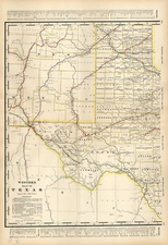 Texas and Southwest Map By George F. Cram