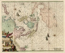 China, Southeast Asia and Australia Map By Frederick De Wit