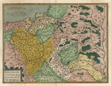 Europe, Poland, Russia, Baltic Countries and Germany Map By Abraham Ortelius