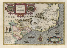 Mid-Atlantic and Southeast Map By Jodocus Hondius