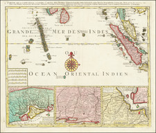 India, Singapore, Indonesia, Malaysia and Sri Lanka Map By Jan Barend Elwe