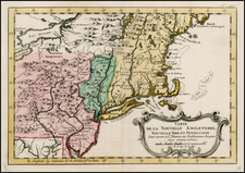 New England and Mid-Atlantic Map By A. Krevelt