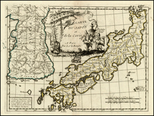 Japan and Korea Map By George Louis Le Rouge