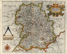 Europe and British Isles Map By William Hole / Christopher Saxton