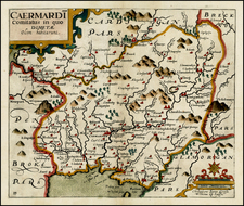 Europe and British Isles Map By William Kip / Christopher Saxton