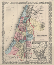 Asia and Holy Land Map By Joseph Hutchins Colton