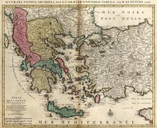 Europe, Turkey, Mediterranean and Greece Map By Reiner & Joshua Ottens