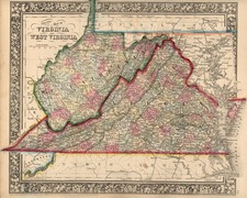 Mid-Atlantic and Southeast Map By Samuel Augustus Mitchell Jr.