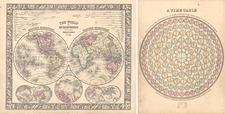 World and World Map By Samuel Augustus Mitchell Jr.