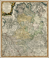 Netherlands and Germany Map By Johann Baptist Homann