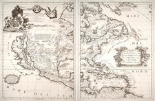 North America and California Map By Vincenzo Maria Coronelli
