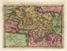 Europe and Switzerland Map By Giovanni Antonio Magini