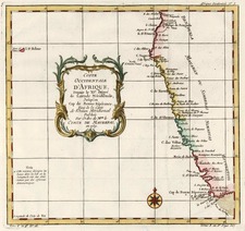 Africa and South Africa Map By Jacques Nicolas Bellin