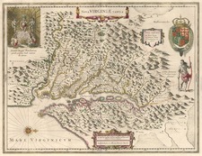 Mid-Atlantic and Southeast Map By Henricus Hondius