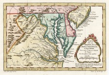 Mid-Atlantic, South and Southeast Map By Jacques Nicolas Bellin