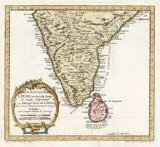 Asia and India Map By Jacques Nicolas Bellin