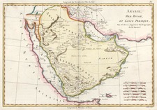 Asia and Middle East Map By Rigobert Bonne