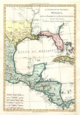 South, Southeast, Texas and Central America Map By Rigobert Bonne