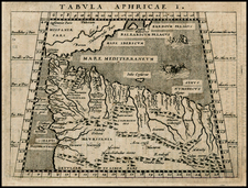 Africa and North Africa Map By Giovanni Antonio Magini