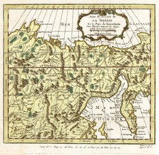 Asia, Central Asia & Caucasus and Russia in Asia Map By Jacques Nicolas Bellin