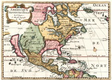 Midwest and North America Map By Nicolas Sanson