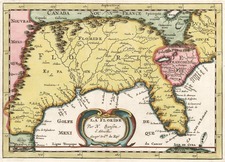 South, Southeast, Texas and Midwest Map By Nicolas Sanson