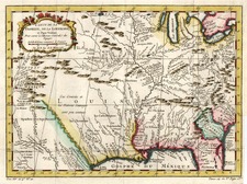 South, Southeast, Midwest and Southwest Map By Jacques Nicolas Bellin