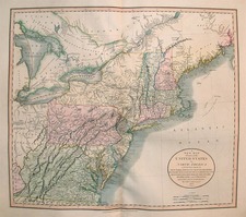 New England, Mid-Atlantic and Midwest Map By John Cary