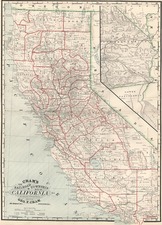 California Map By George F. Cram